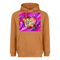 Meerkat valentines day playing cards and pearl watercolor Heavyweight Hoodie - AdoDesignShop