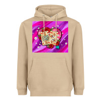 Mushroom valentines day playing cards and pearl watercolor Heavyweight Hoodie - AdoDesignShop