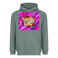 Sage valentines day playing cards and pearl watercolor Heavyweight Hoodie - AdoDesignShop
