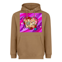 Toasted Coconut valentines day playing cards and pearl watercolor Heavyweight Hoodie - AdoDesignShop