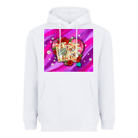 White valentines day playing cards and pearl watercolor Heavyweight Hoodie - AdoDesignShop