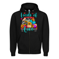 Black loads of love with truck Zipper Hoodie - HRA Design Shop