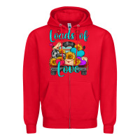 Red loads of love with truck Zipper Hoodie - HRA Design Shop