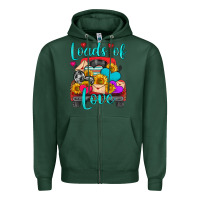Sports Green loads of love with truck Zipper Hoodie - HRA Design Shop