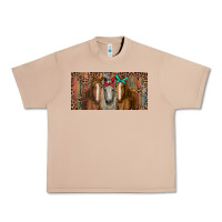 Burro Horses with serape and leopard Urban Heavy Tee - RanaPortraitStore