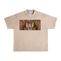 French Oak Horses with serape and leopard Urban Heavy Tee - RanaPortraitStore