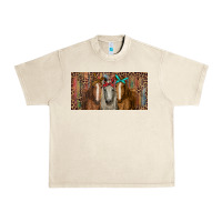 Sandshell Horses with serape and leopard Urban Heavy Tee - RanaPortraitStore