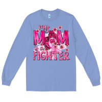 Colony Blue My Mom Is a Fighter with Ribbon Long Sleeve Tee - texasbilliewilder