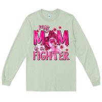 Matcha My Mom Is a Fighter with Ribbon Long Sleeve Tee - texasbilliewilder