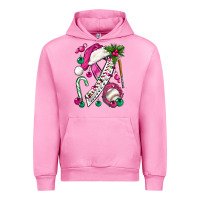 Fuchsia Pink Pink Christmas Breast Cancer Ribbon Baseball Urban Hoodie - BundleAndBundleShop