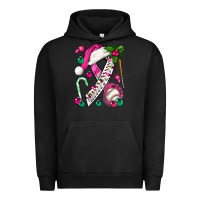 Pigment Black Pink Christmas Breast Cancer Ribbon Baseball Urban Hoodie - BundleAndBundleShop