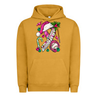 Pigment Peanut Butter Pink Christmas Breast Cancer Ribbon Baseball Urban Hoodie - BundleAndBundleShop