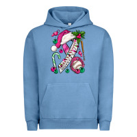 Pigment Pebble Blue Pink Christmas Breast Cancer Ribbon Baseball Urban Hoodie - BundleAndBundleShop