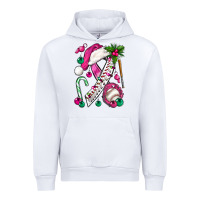 White Pink Christmas Breast Cancer Ribbon Baseball Urban Hoodie - BundleAndBundleShop