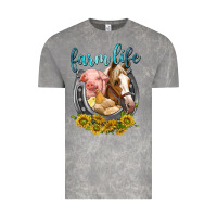 Cloud Rock chicken pig horse farm life Vintage Tee - texasbilliewilder
