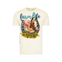 Chicken Pig Horse Farm Life Vintage Tee | Teevron