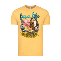 Vintage Mustard chicken pig horse farm life Vintage Tee - texasbilliewilder