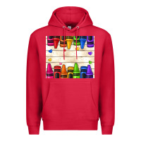 Cardinal custom teacher name crayons Premium Hoodie - NancyCooperArtShop