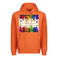 Carrot custom teacher name crayons Premium Hoodie - NancyCooperArtShop