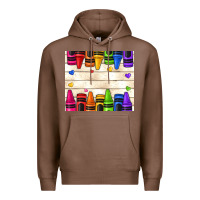 Chestnut custom teacher name crayons Premium Hoodie - NancyCooperArtShop
