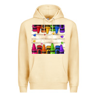Pina Colada custom teacher name crayons Premium Hoodie - NancyCooperArtShop
