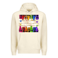 Sandshell custom teacher name crayons Premium Hoodie - NancyCooperArtShop