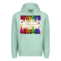 Seafoam custom teacher name crayons Premium Hoodie - NancyCooperArtShop