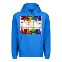 True Royal custom teacher name crayons Premium Hoodie - NancyCooperArtShop