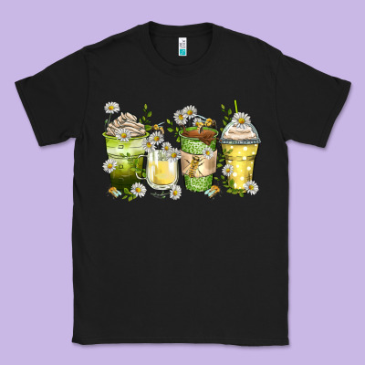 Daisy Coffee Cups Classic Tee Designed By Zillion Design Studio