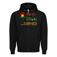Black small town summer Zipper Hoodie - CowhideDigitalArt