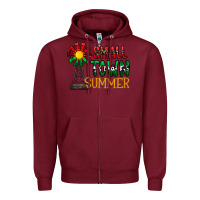 Burgundy small town summer Zipper Hoodie - CowhideDigitalArt