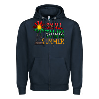 Navy small town summer Zipper Hoodie - CowhideDigitalArt