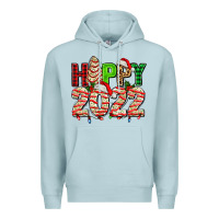 Blue Mist happy 2022 with christmas tree cake Premium Hoodie - AdoDesignShop