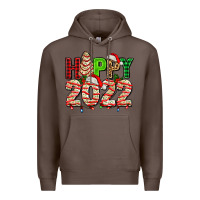 Coffee happy 2022 with christmas tree cake Premium Hoodie - AdoDesignShop