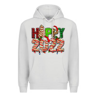 Dove Grey happy 2022 with christmas tree cake Premium Hoodie - AdoDesignShop