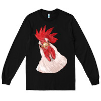 Black silly chicken head Long Sleeve Tee - RanaPortraitStore