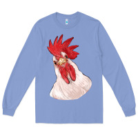 Colony Blue silly chicken head Long Sleeve Tee - RanaPortraitStore