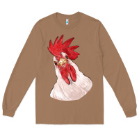 Toasted Coconut silly chicken head Long Sleeve Tee - RanaPortraitStore