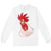 White silly chicken head Long Sleeve Tee - RanaPortraitStore