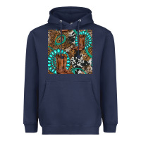 Navy cowboy boot and gemstone Heavyweight Hoodie - BundleAndBundleShop