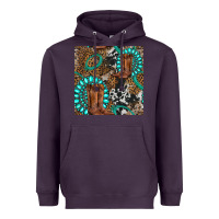 Plum cowboy boot and gemstone Heavyweight Hoodie - BundleAndBundleShop