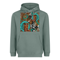 Sage cowboy boot and gemstone Heavyweight Hoodie - BundleAndBundleShop