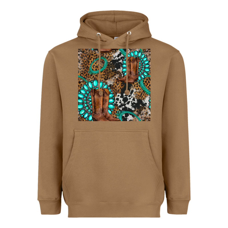 Cowboy Boot And Gemstone Heavyweight Hoodie by BundleAndBundleShop | Teevron