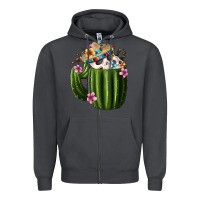 Smoke day of the dead mexican cactus Zipper Hoodie - FaDigitalArtStudio