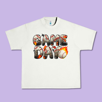 Urban Heavy Tee game day baseball leopard