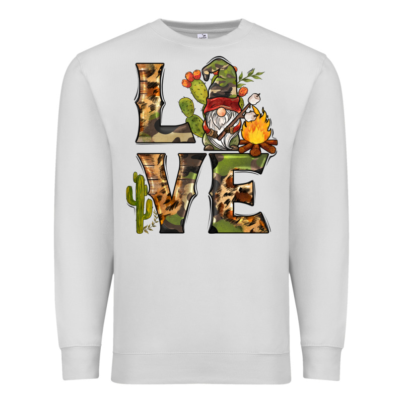 Love Camping Gnome Premium Sweatshirt by BarkalooDesign | Teevron