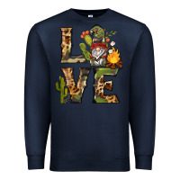 Navy love camping gnome Premium Sweatshirt - BarkalooDesign