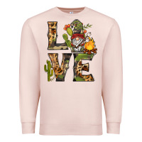 Pale Pink love camping gnome Premium Sweatshirt - BarkalooDesign
