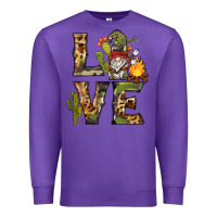 Purple love camping gnome Premium Sweatshirt - BarkalooDesign