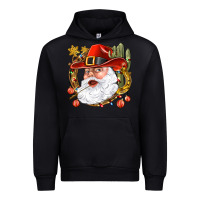 Black Cowboy Santa Urban Hoodie - BundleAndBundleShop